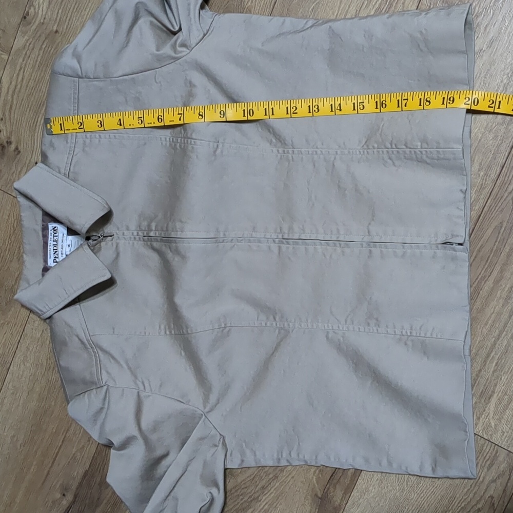 Pendleton Light Brown Zip Front Women's Jacket Bl… - image 5